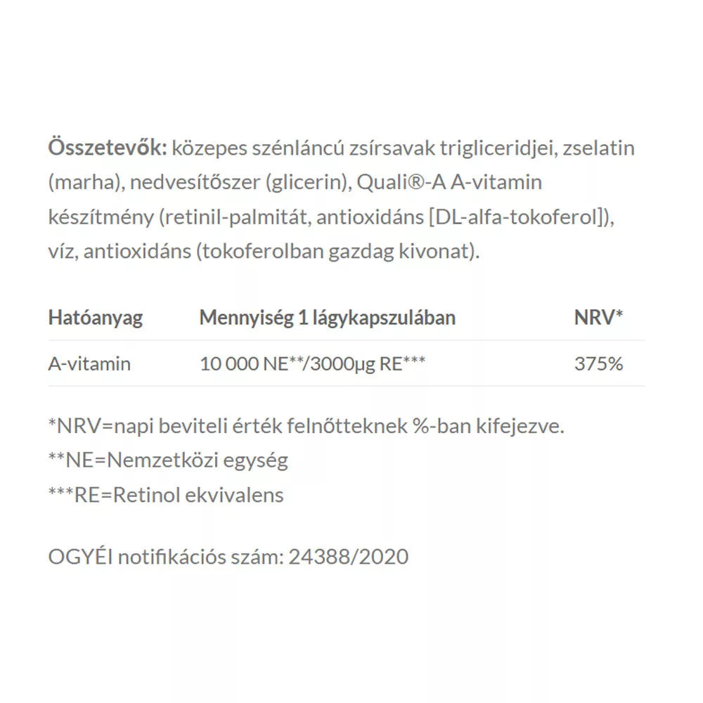 JutaVit Vitamin A 10000 IU (50 Softgels)