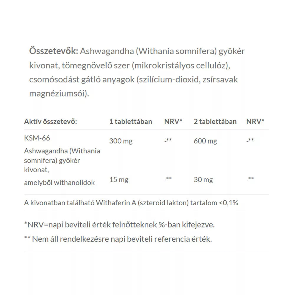 JutaVit Ashwagandha root extract 300 mg (60 Tablets)