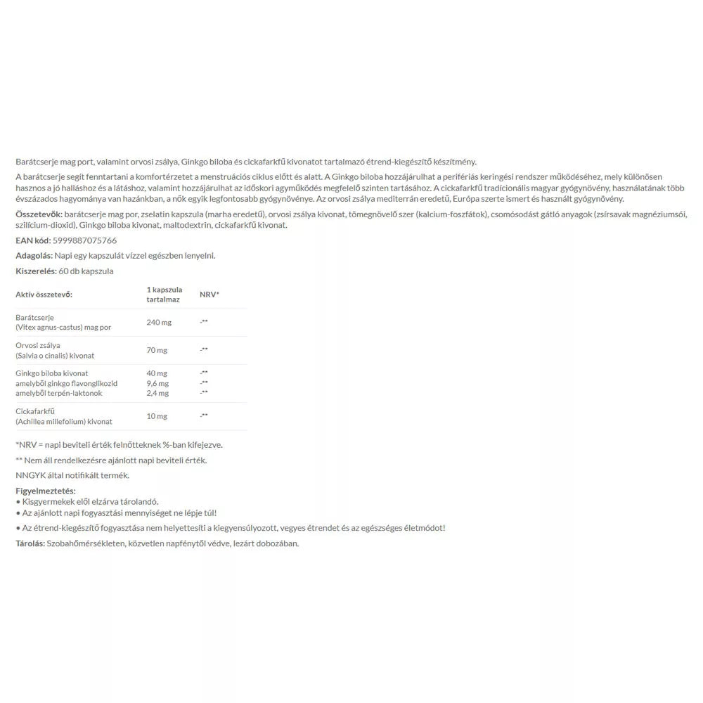 JutaVit Chasteberry Complex (60 Capsules)
