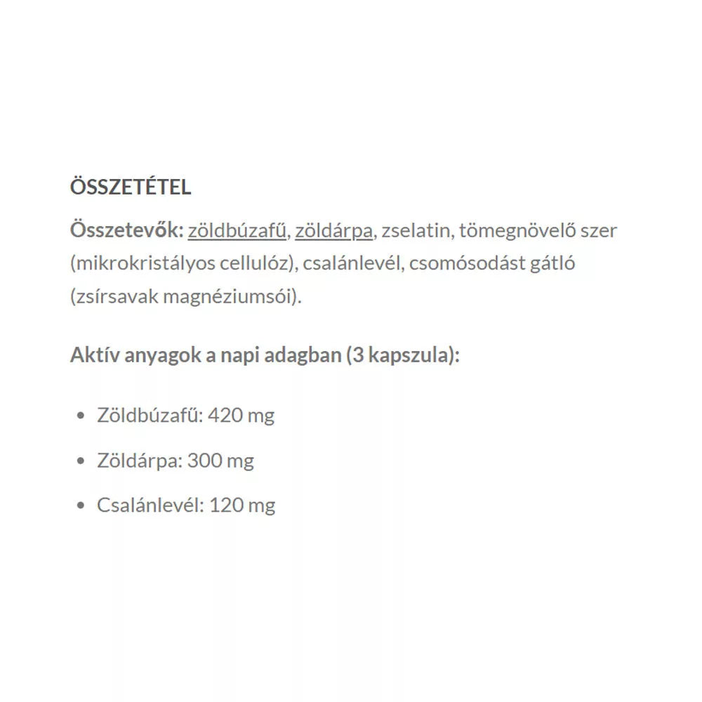 JutaVit Wheatgrass - pH balance (100 Capsules)