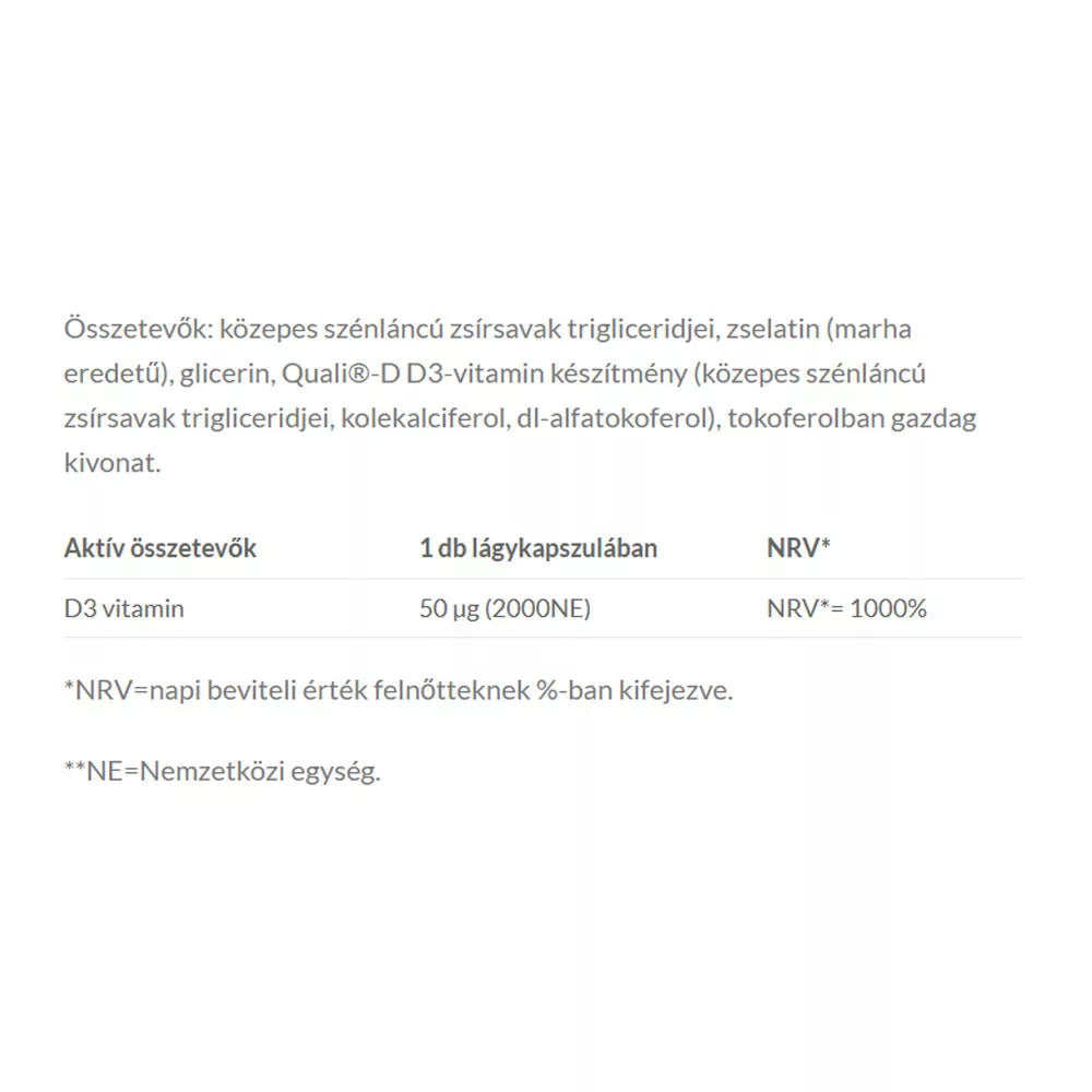 JutaVit Vitamin D3 2000 IU (40 Softgels)