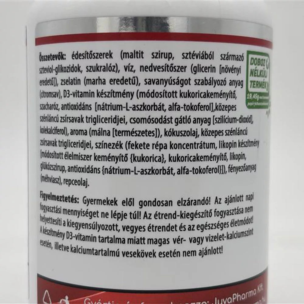 JutaVit Vitamin D3 Gummies (60 Gummies, Raspberry)