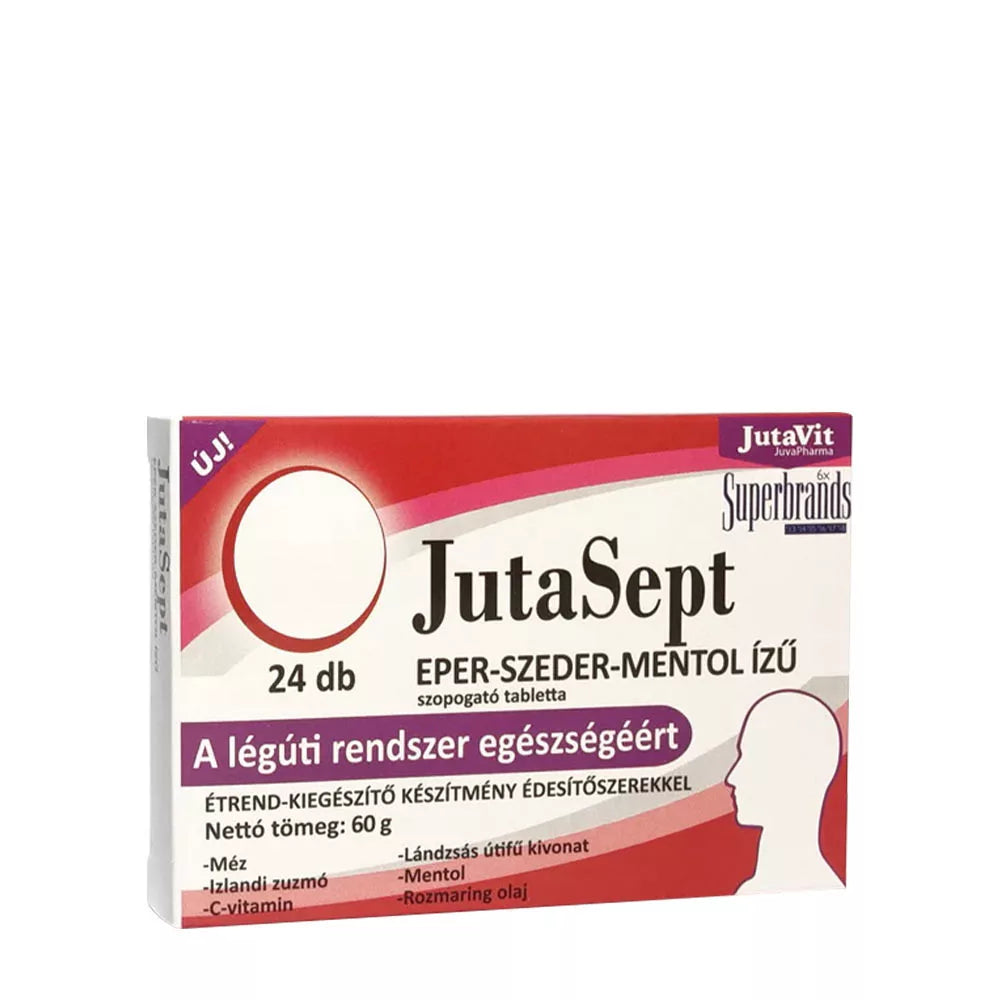 JutaVit JutaSept Lozenges (24 lozenges, Strawberry–Blackberry–Menthol)