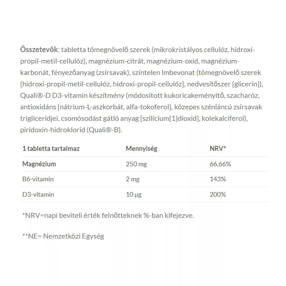 JutaVit Magnesium 250 mg + B6 With Extended Release (50 Tablets)