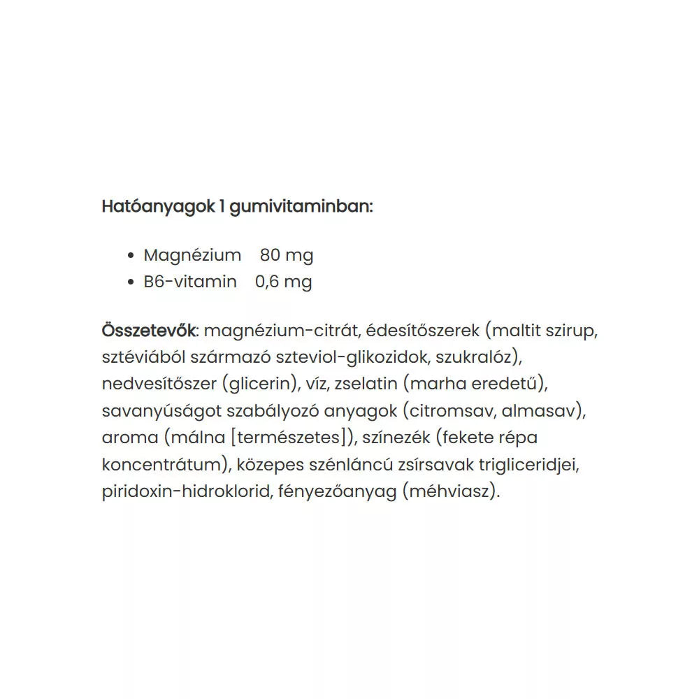 JutaVit Magnesium Gummies (60 Gummies, Raspberry)