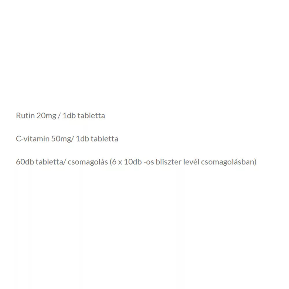 JutaVit Rutin + Vitamin C (60 Tablets)