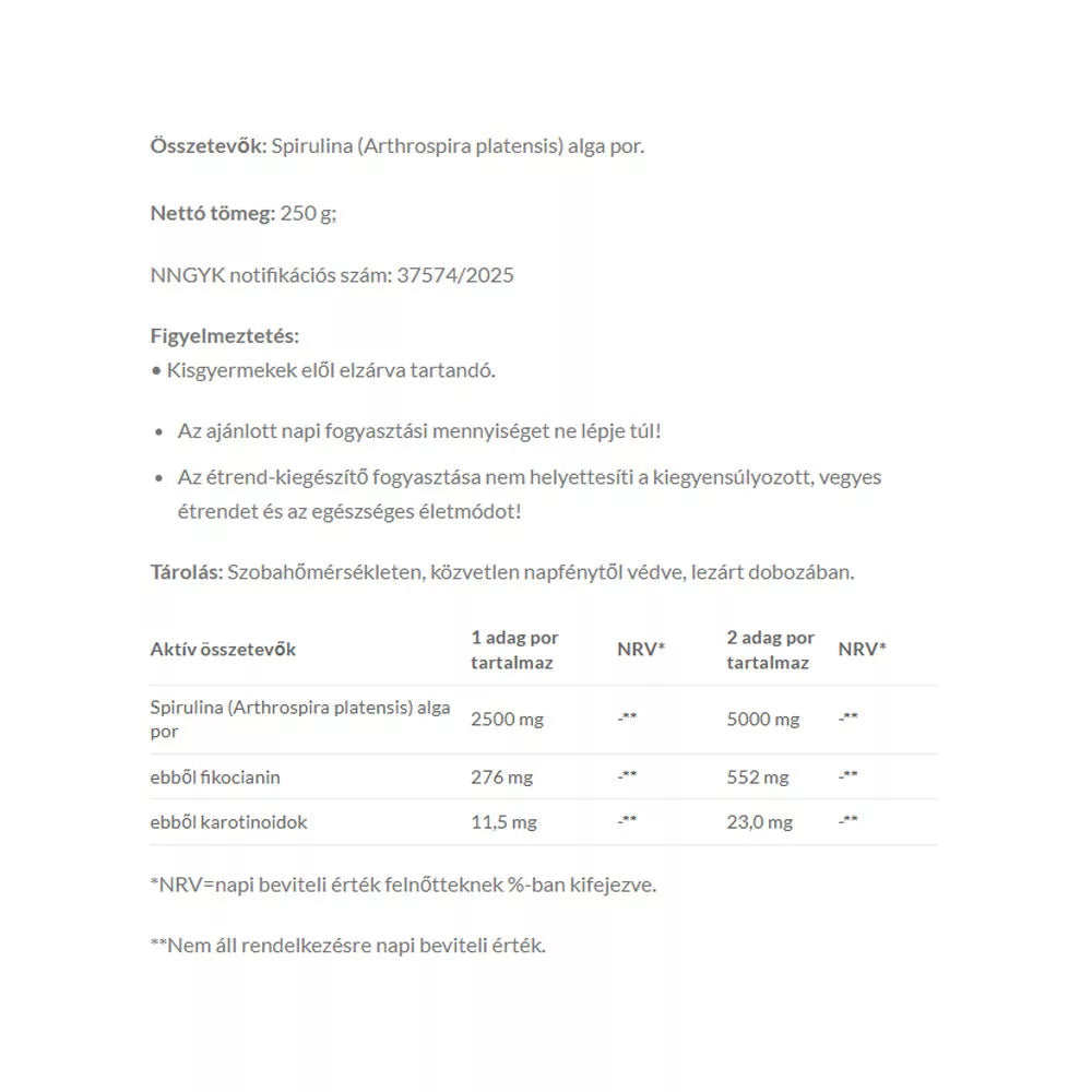 JutaVit Spirulina Powder (250 g)