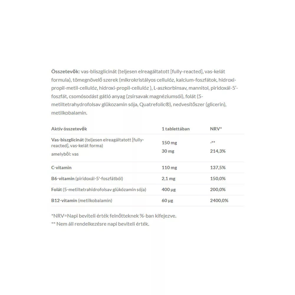 JutaVit Iron Bisglycinate (60 Tablets)