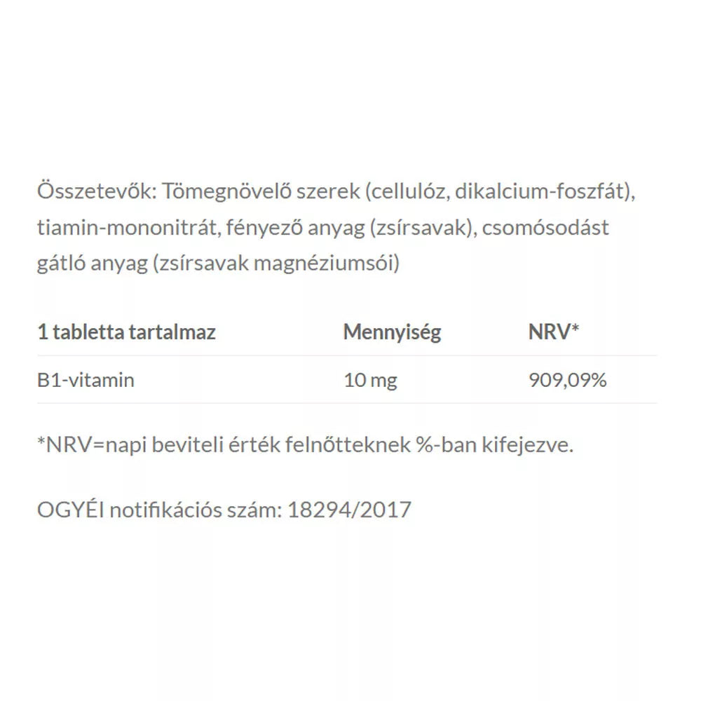 JutaVit Vitamin B1 10 mg (60 Tablets)
