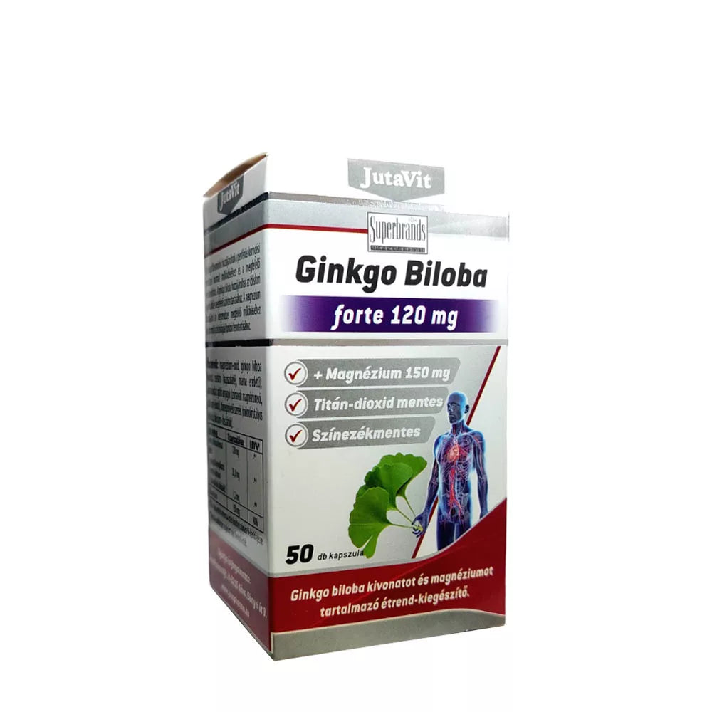 JutaVit Ginkgo Biloba 120 mg + Magnesium 150 mg tablet (50 Capsules)