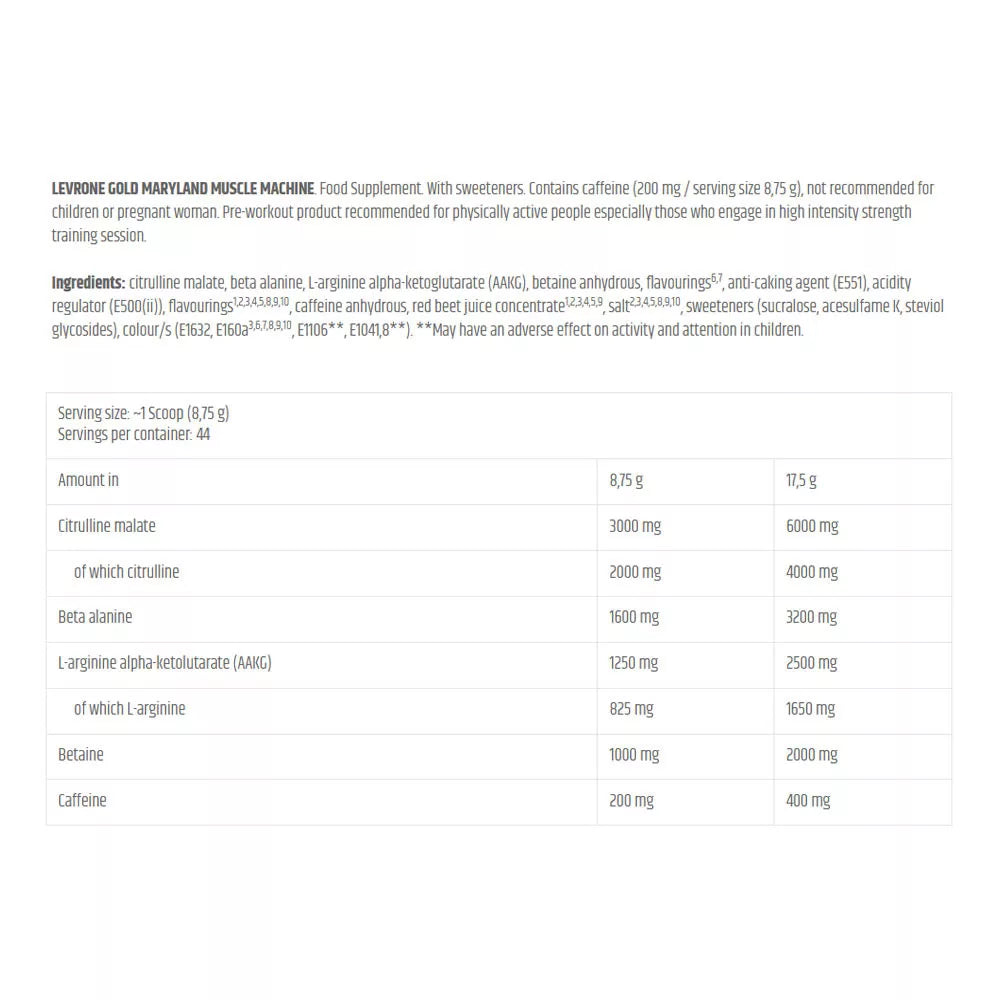 Kevin Levrone Gold Maryland Muscle Machine Sample (17,5 g, Mango Maracuja)