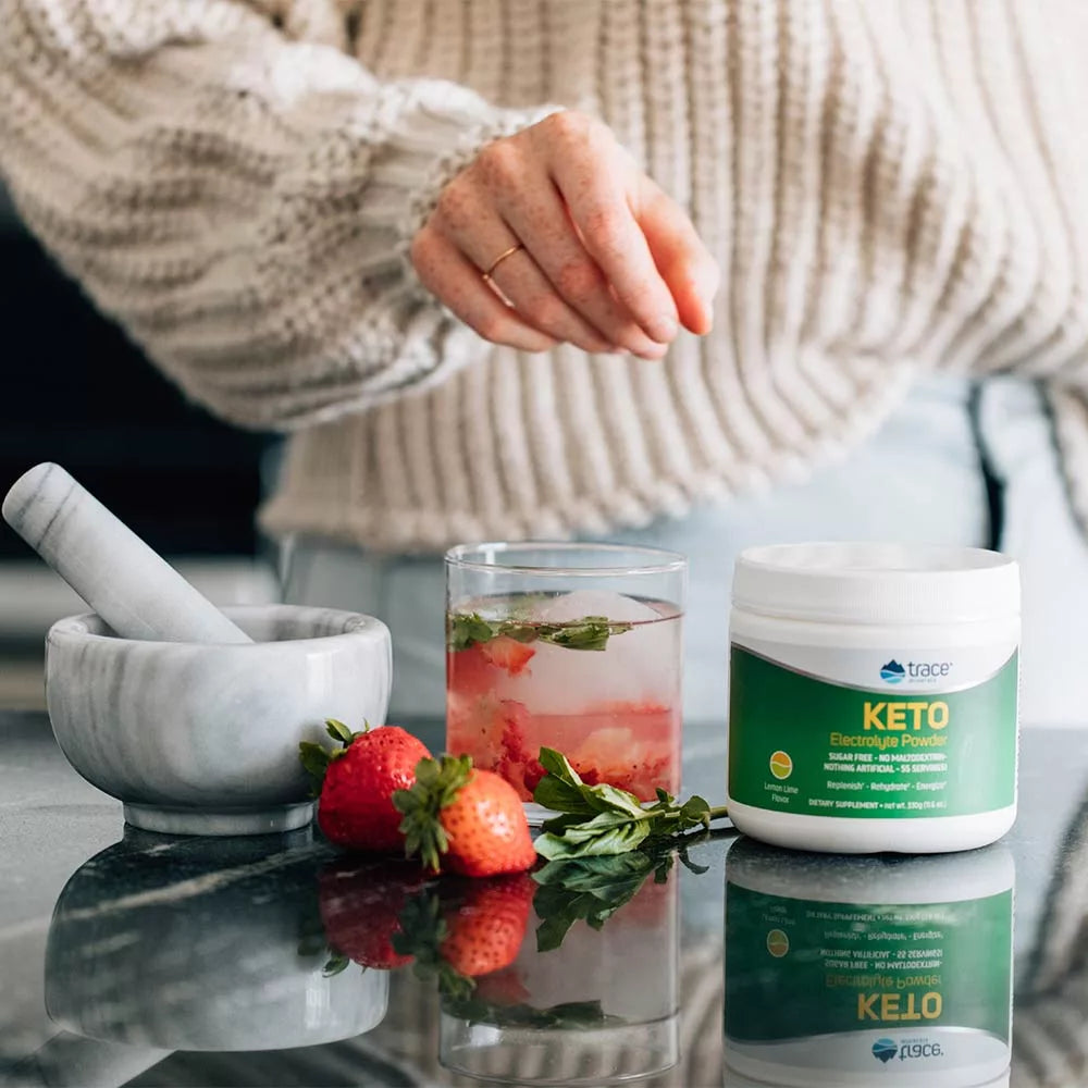 Trace Minerals Keto Electrolyte Powder (330 g, Lemon Lime)
