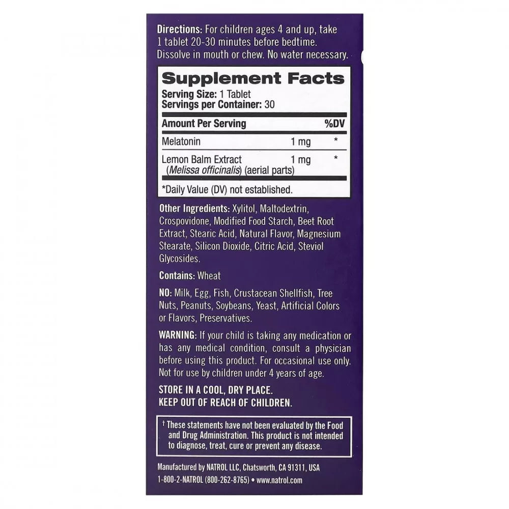 Natrol Kids Melatonin (30 Tablets, Strawberry)