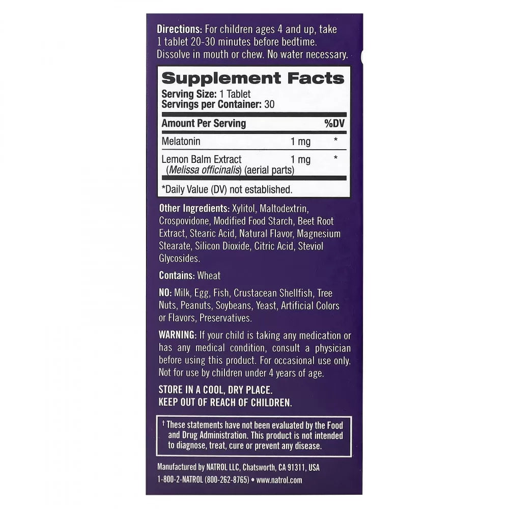 Natrol Kids Melatonin (30 Tablets, Strawberry)