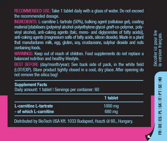 BioTechUSA L-Carnitine (60 Tablets)