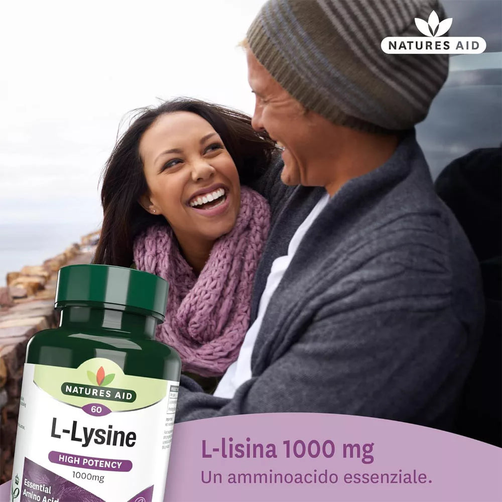 Natures Aid L-Lysine 1000 mg (60 Tablets)