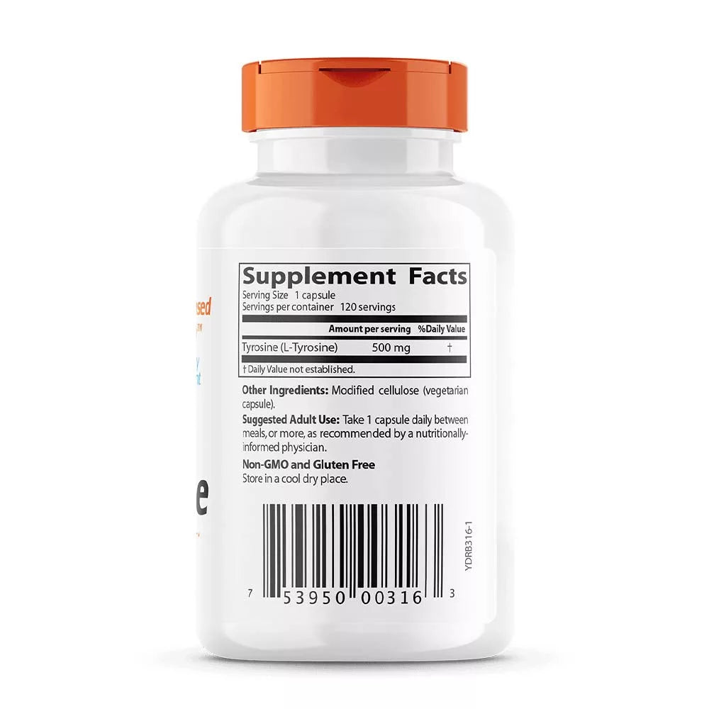 Doctor's Best L-Tyrosine 500 mg (120 Veggie Capsules)