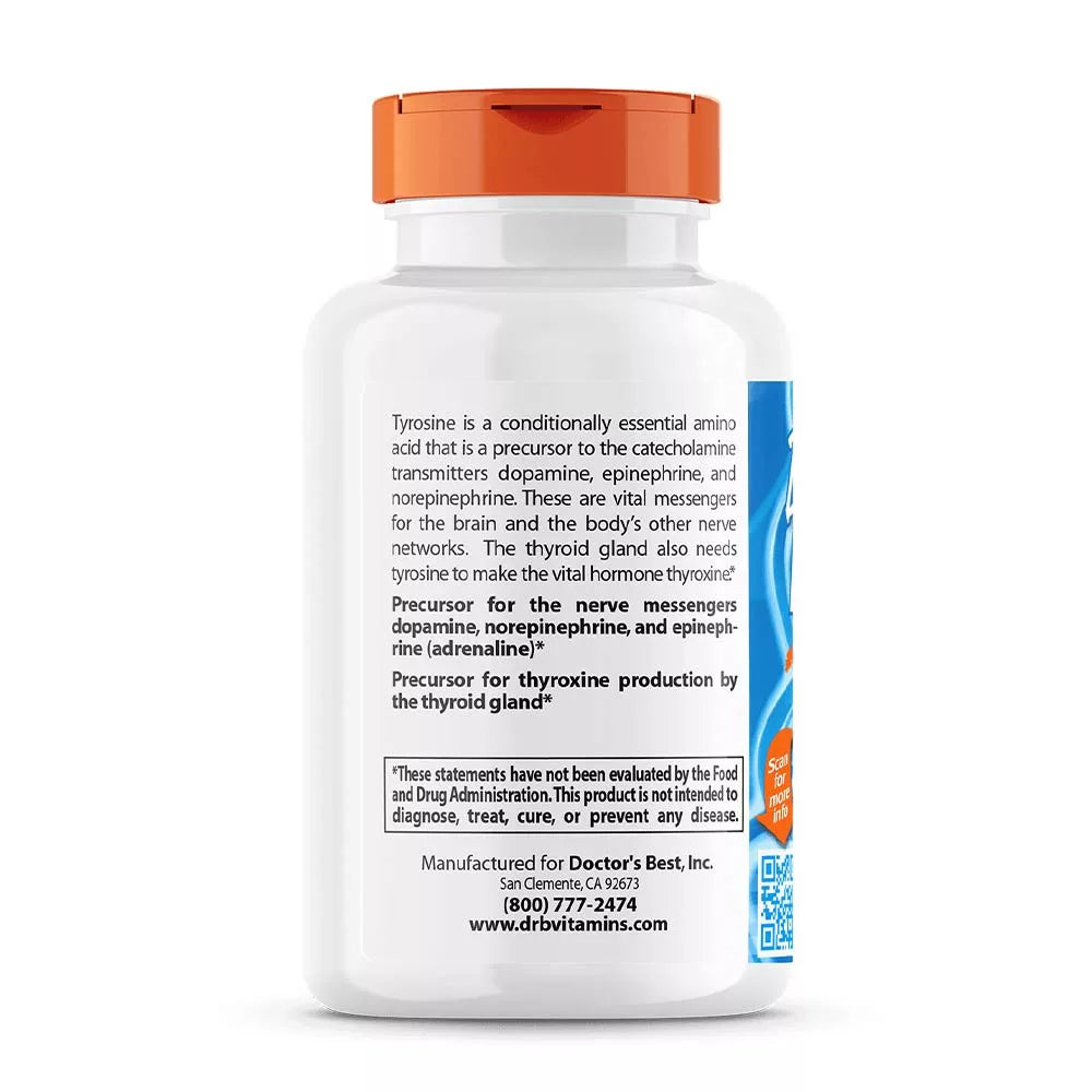 Doctor's Best L-Tyrosine 500 mg (120 Veggie Capsules)