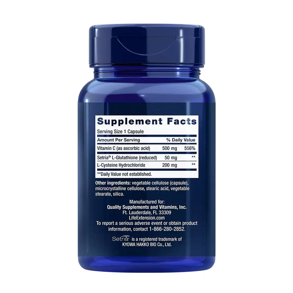 Life Extension Glutathione, Cysteine & C (100 Veg Capsules)