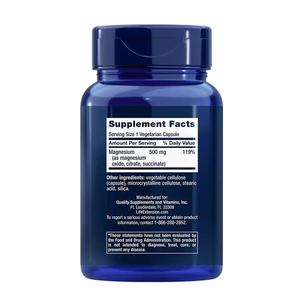 Life Extension Magnesium Caps 500 mg (100 Veg Capsules)
