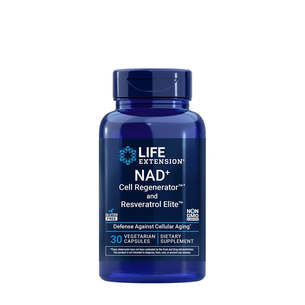 Life Extension NAD+ Cell Regenerator™ and Resveratrol Elite™ (30 Veg Capsules)