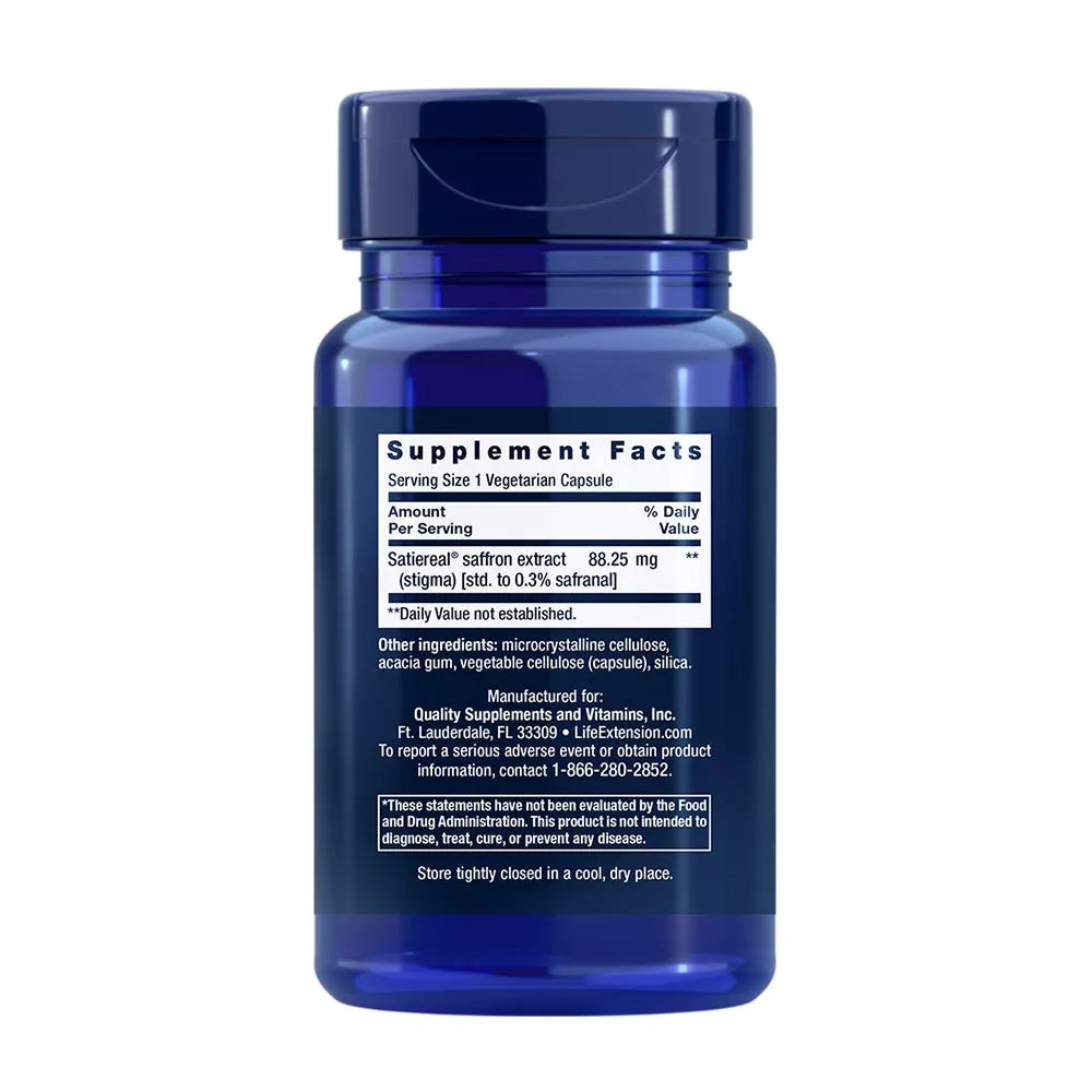 Life Extension Optimized Saffron (60 Veg Capsules)