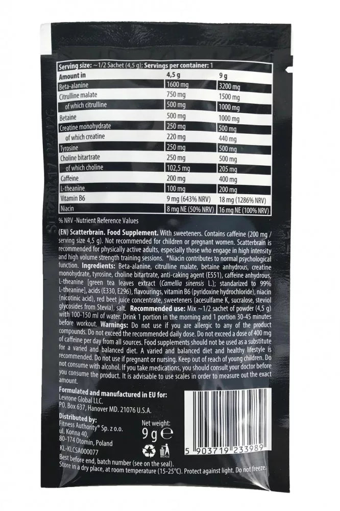 Kevin Levrone Scatterbrain Sample (9 g, Lychee)