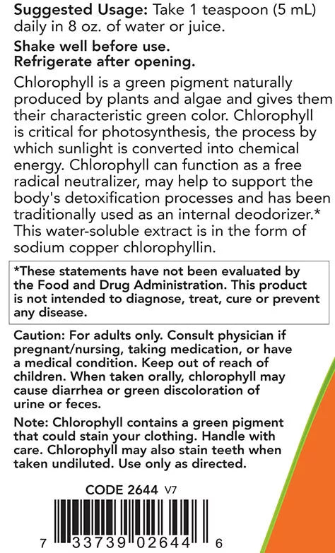 Now Foods Chlorophyll Liquid (473 ml, Mint)