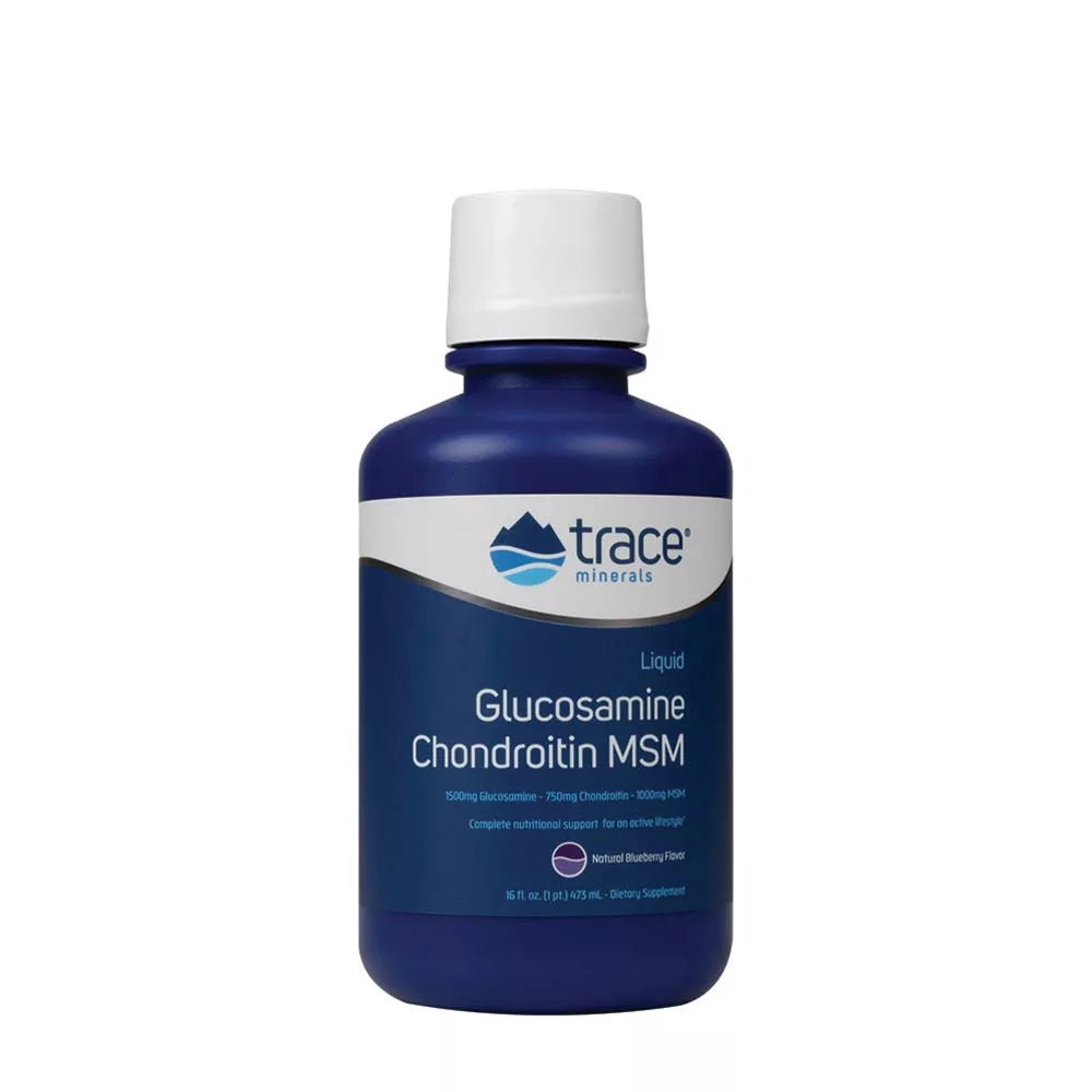 Trace Minerals Liquid Glucosamine / Chondroitin / MSM (473 ml, Blueberry)