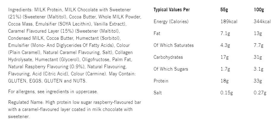 Mars Mars HI-PROTEIN Low Sugar Bar (1 Bar, Raspberry)