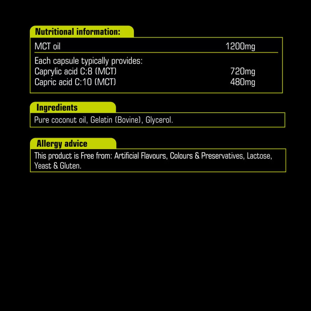 Natures Aid MCT Oil Capsules (120 Capsules)