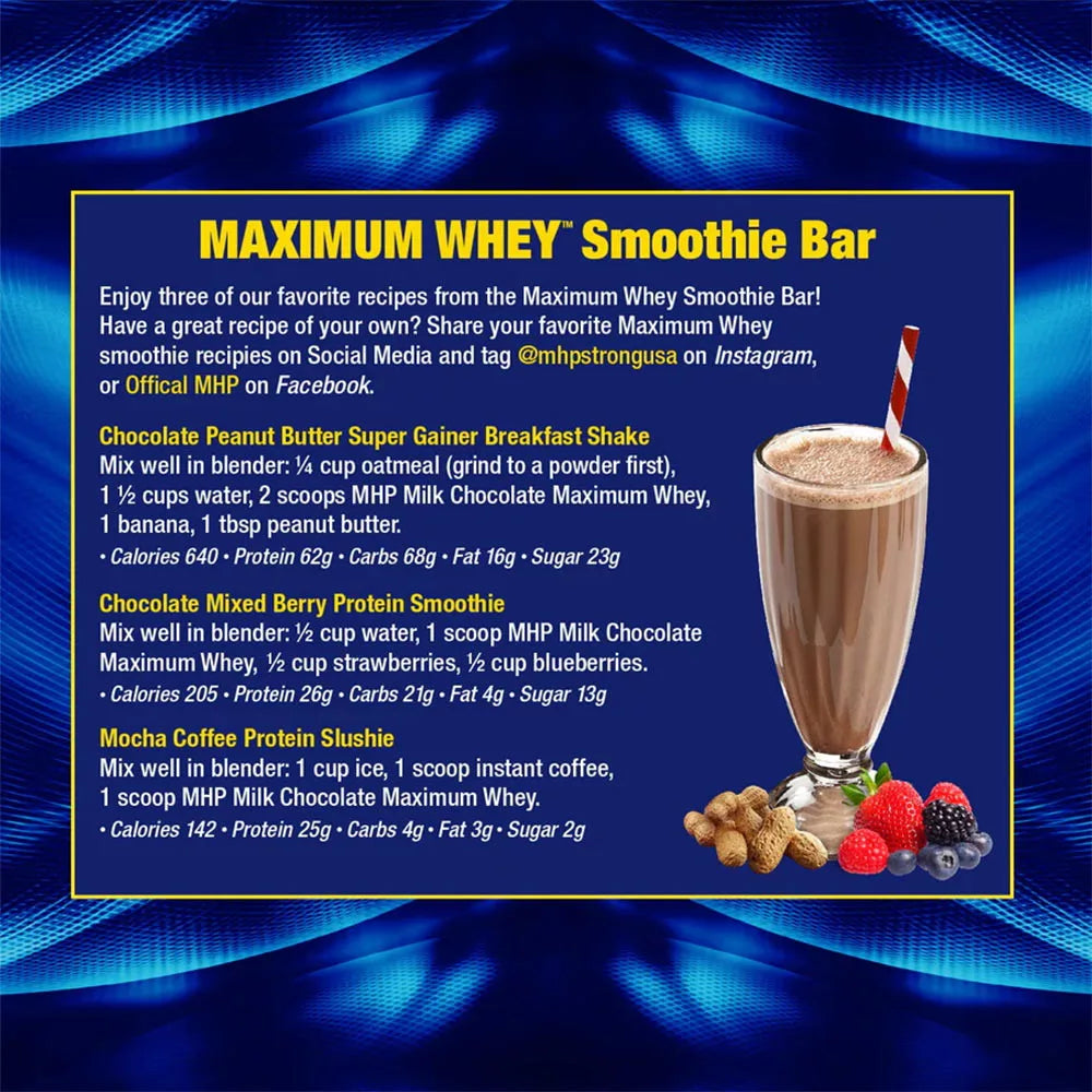 MHP Maximum Whey - 100% Whey Protein (918 g, Milk Chocolate)