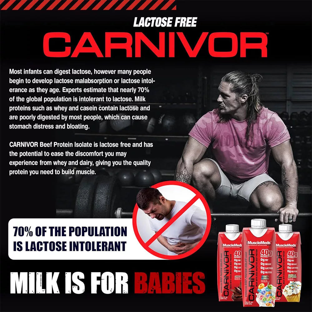 MuscleMeds Ready-to-Drink Beef Protein Isolate Shake (500 ml, Chocolate)