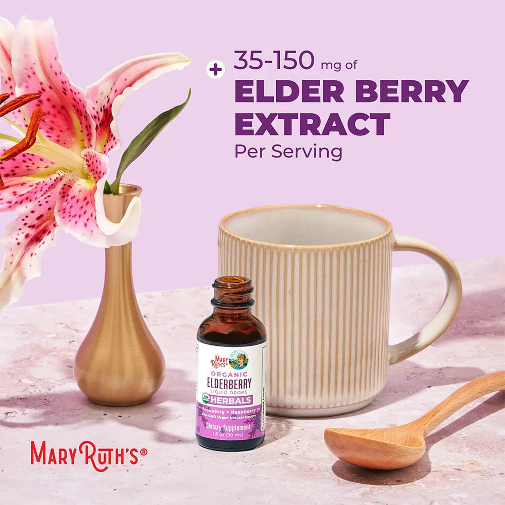 MaryRuth's Organic Elderberry Liquid Drops (1 fl. oz., Blueberry Raspberry)