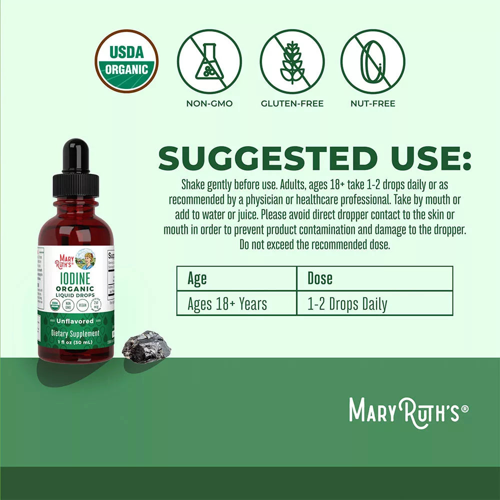 MaryRuth's Iodine Liquid Drops (1 fl. oz.)