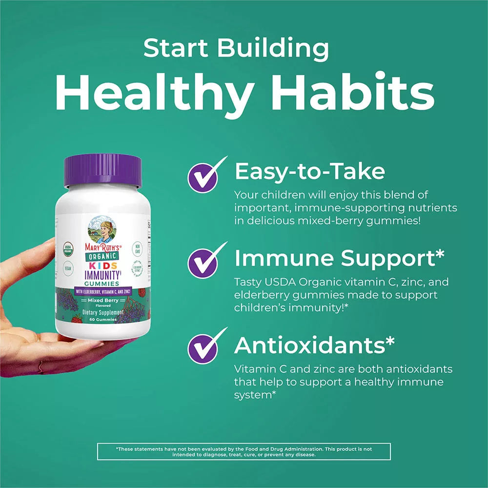 MaryRuth's Organic Kids Immunity Gummies (60 Gummies, Mixed Berry)