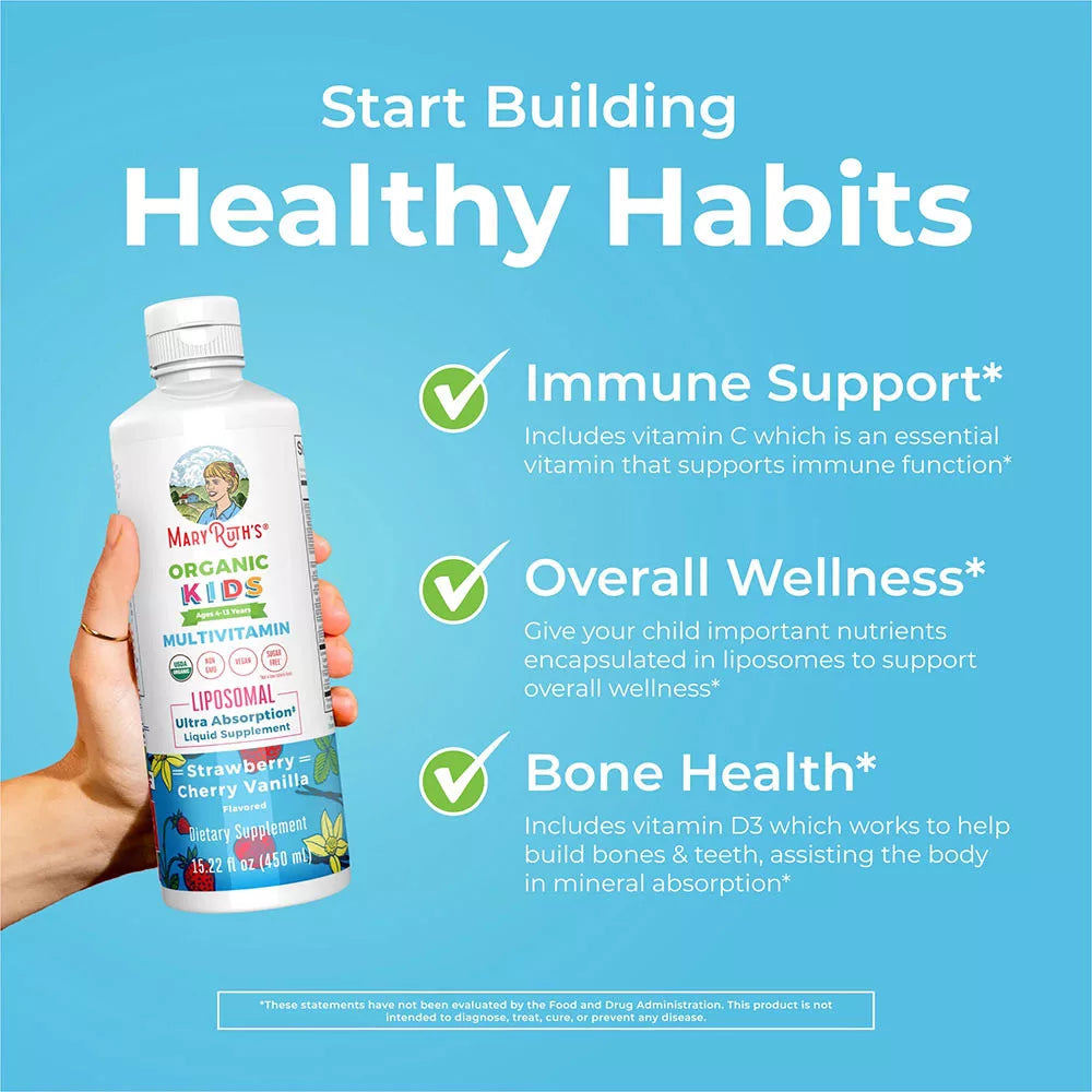 MaryRuth's Organic Kids Multivitamin Liposomal (15.22 fl. oz., Strawberry Cherry Vanilla)