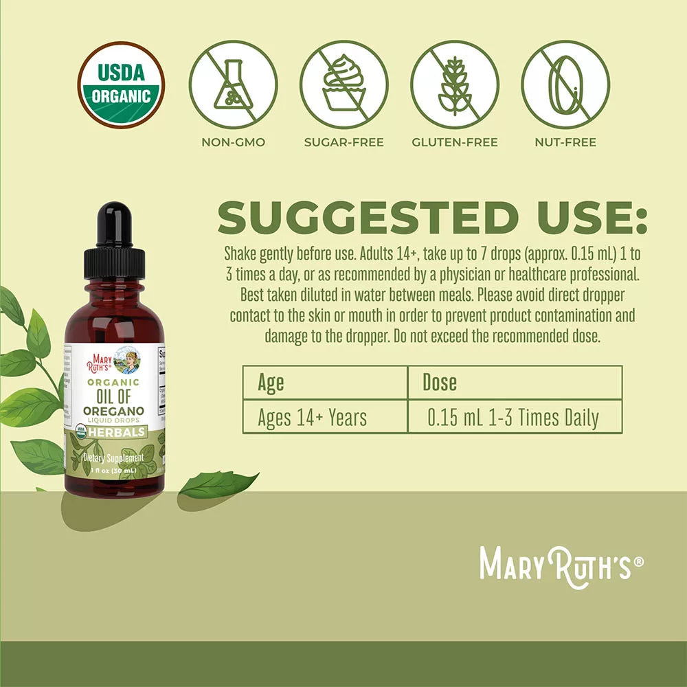 MaryRuth's Organic Oil of Oregano Liquid Drops (1 fl. oz.)