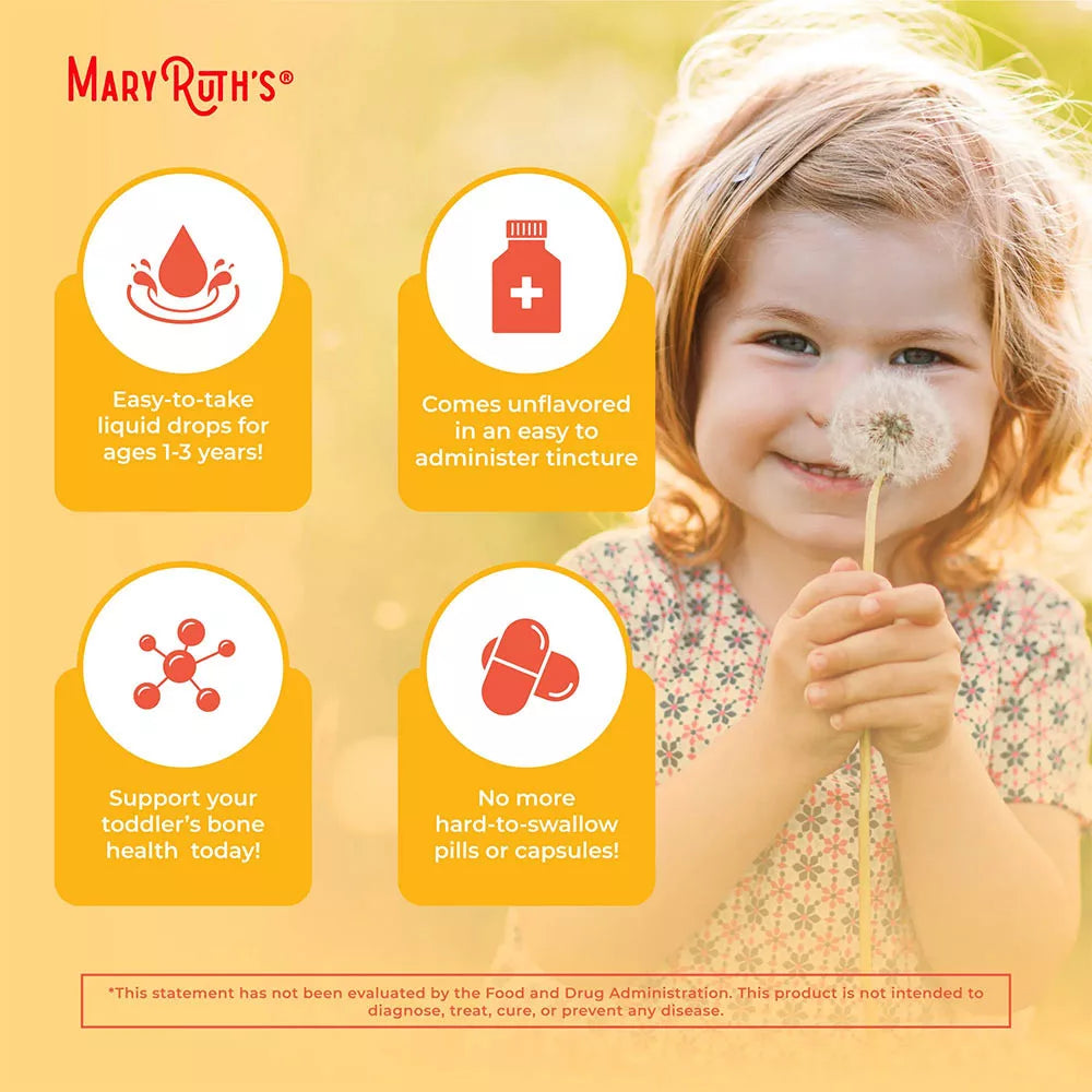 MaryRuth's Toddler Vitamin D3+K2 Liquid Drops (1 fl. oz.)