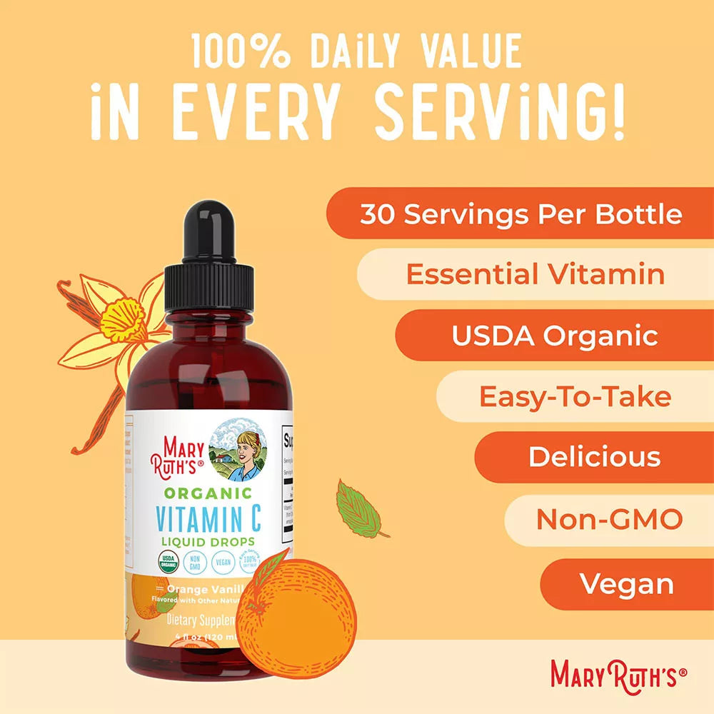 MaryRuth's Organic Vitamin C Liquid Drops (4 fl. oz., Orange)