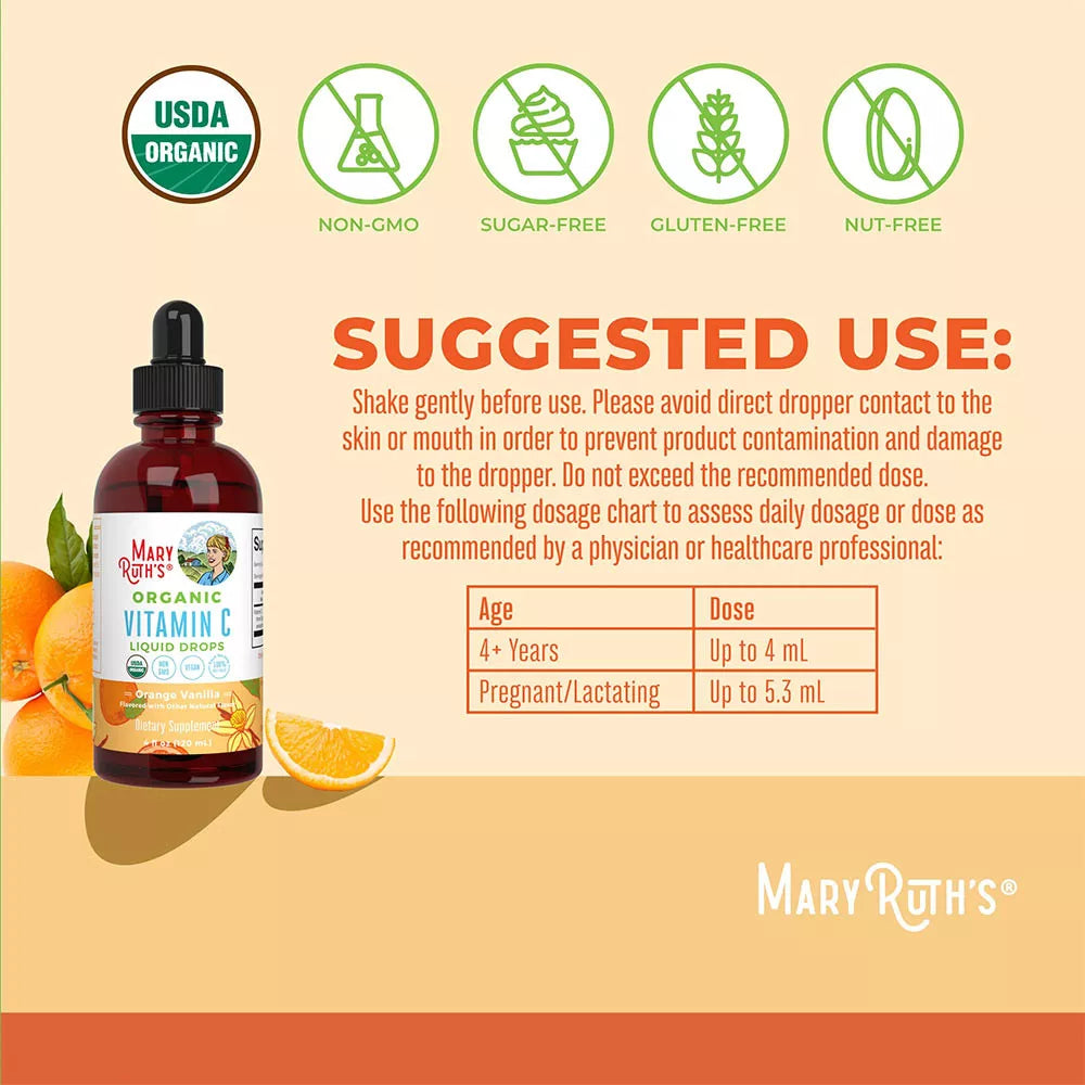 MaryRuth's Organic Vitamin C Liquid Drops (4 fl. oz., Orange)