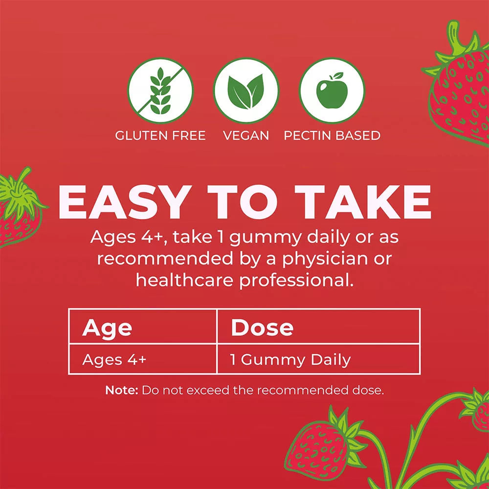 MaryRuth's D3 + B12 Gummies (60 Gummies, Strawberry)