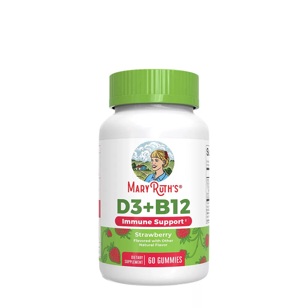 MaryRuth's D3 + B12 Gummies (60 Gummies, Strawberry)