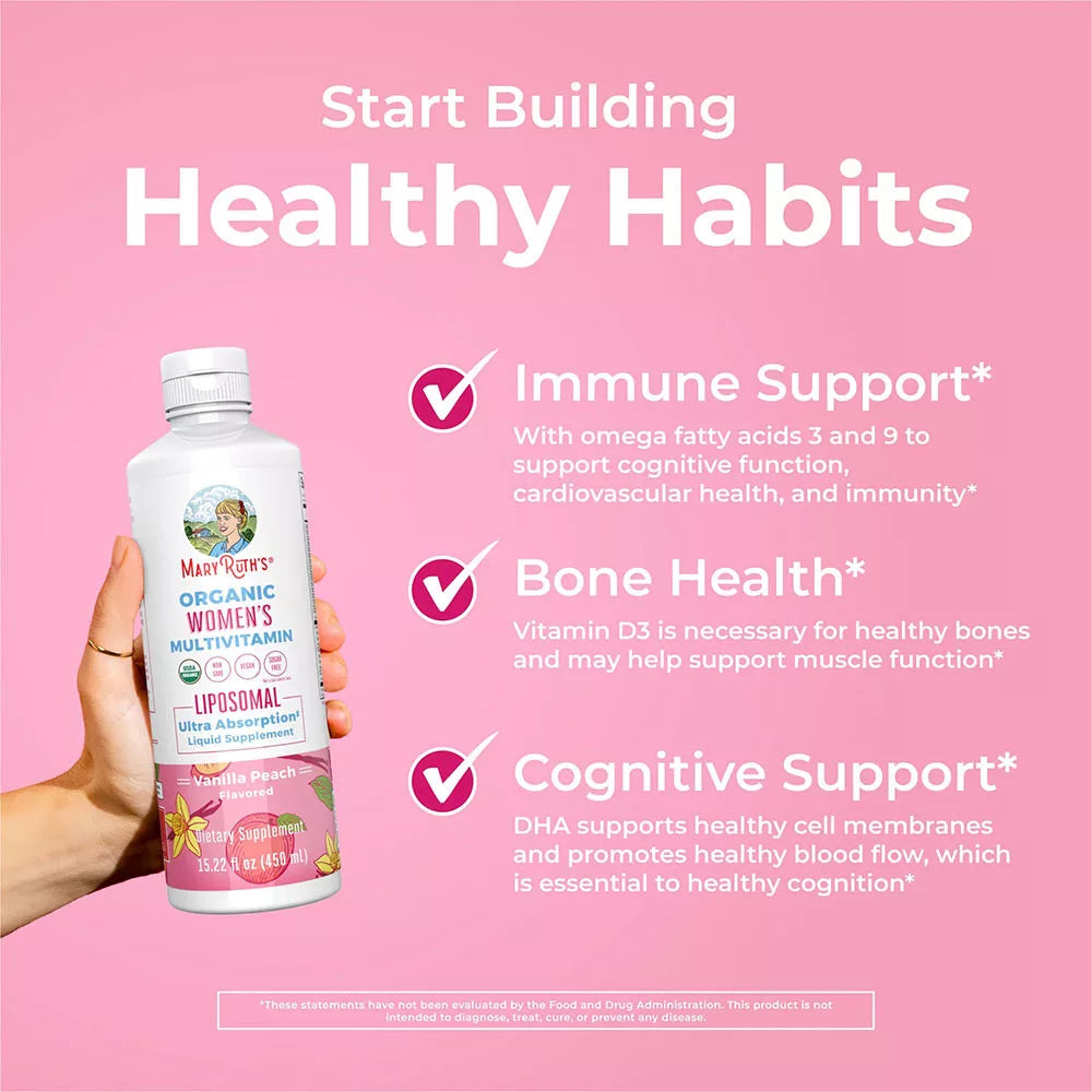 MaryRuth's Women's Organic Multivitamin Liposomal (15.22 fl. oz., Vanilla Peach)
