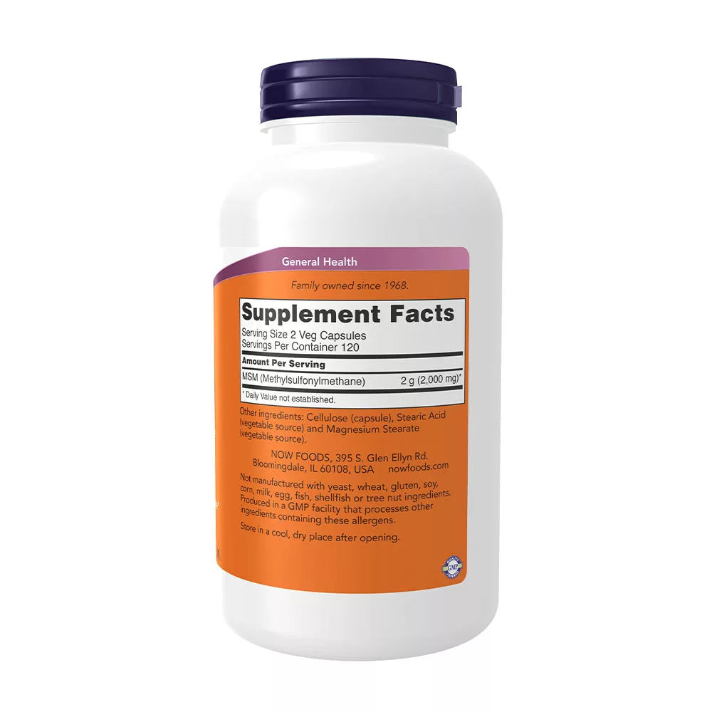 Now Foods MSM 1000 mg (240 Veg Capsules)