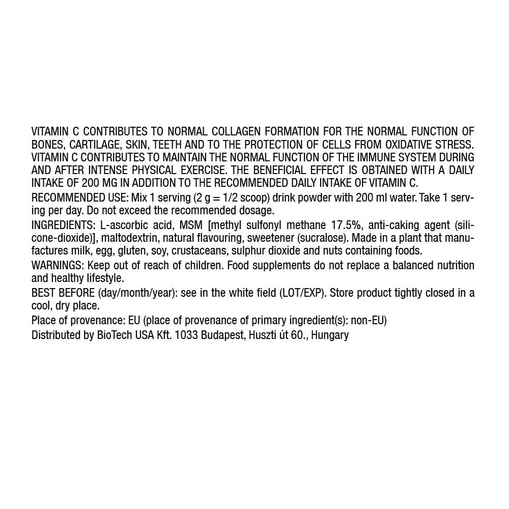 BioTechUSA MSM + Vitamin C (150 g)