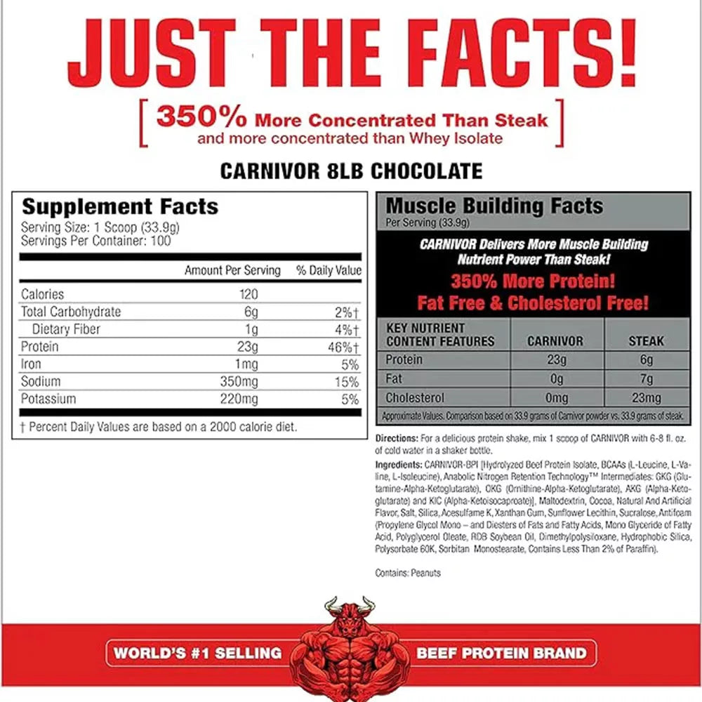 MuscleMeds Carnivor™ 100% Beef Protein (3390 g, Chocolate)