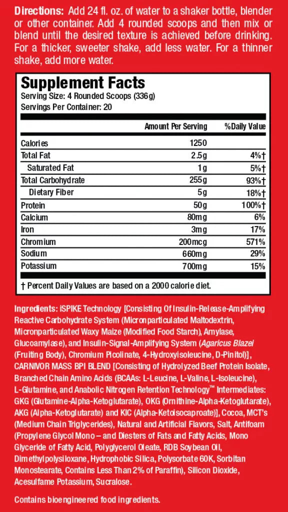 MuscleMeds Carnivor™ Mass Big Steer (6720 g, Vanilla Caramel)