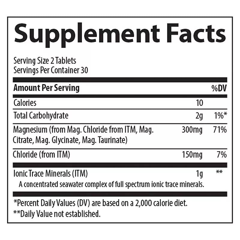 Trace Minerals Magnesium Tablets 300 mg (60 Tablets)