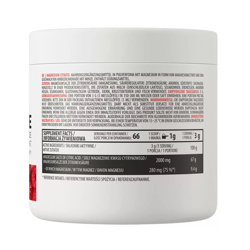 OstroVit Magnesium Citrate - raspberry lemonade with mint (200 g)